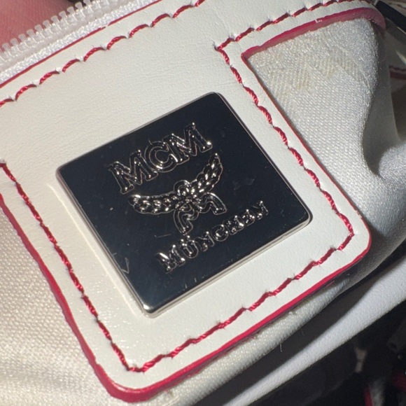 MCM White and Pink Logo Tote - Picture 8 of 10